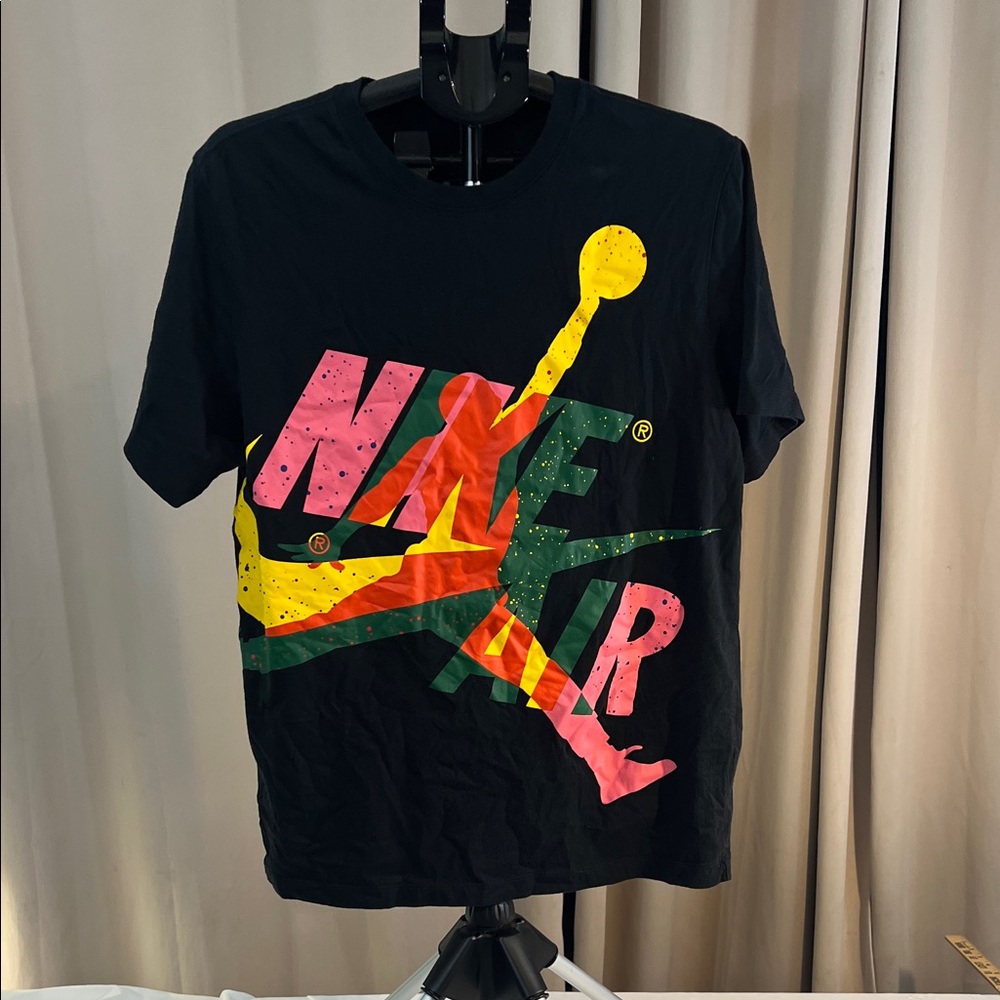Nike Black Tee with Colorful Graphic